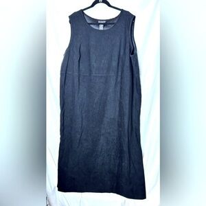 Positive Attitude Black Microsuede Sleeveless Dress Size 24